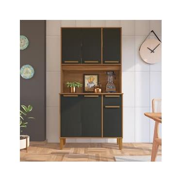 Imagem de Cozinha Compacta Indekes Lagos 6 Portas 1 Gaveta MDP - 90,6cm de Largura