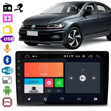 Imagem de Central Multimídia Volkswagen Virtus 2017 a 2021 Faaftech FT-MM-AND9 9 Polegadas Sistema Android Aplicativos bt USB + Câmera de Ré