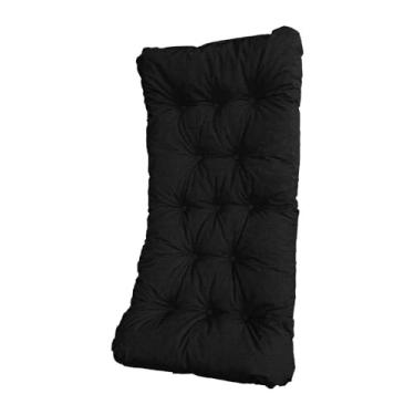 Imagem de Almofada AcquaBlock 120x60 Preto Impermeável Vime Junco Jardim Premium Muito Resistente Sol e Chuva