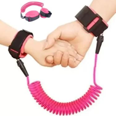 Imagem de Pulseira Guia de Segurança Infantil, Proteção para Crianças e Bebês, Prevenção de Acidentes em Ruas- Distribuição QH Shopp (Rosa)