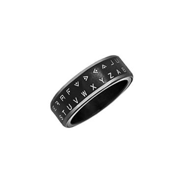 Imagem de Anel decodificador de caneta de porco preto tamanho 8