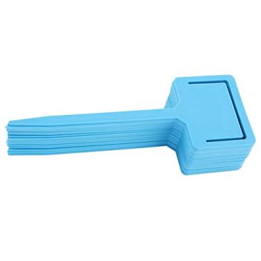 Imagem de 20 PCS PVC À Prova D 'Água Durável Jardinagem Flor Planta Etiqueta Etiquetas Ferramenta de Estaca de Sementes de Jardim Branco (Azul)