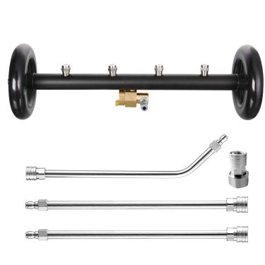 Imagem de Tool Daily Acessório de lavadora de pressão de material rodante de 40 cm, limpador de material rodante de dupla função para lavadora elétrica e mangueira de jardim, vassoura de água para lavagem de
