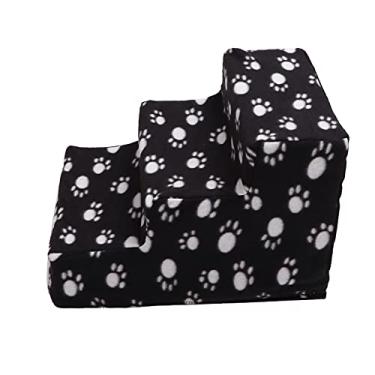 Imagem de Escadas de Cães, Rampa para Cães para Cama Escalada Portátil Escalada 3 Camadas Não Deslizam Escadas Removíveis de Cães Rampa para Cães para Cães Grandes e Velhos de Cães