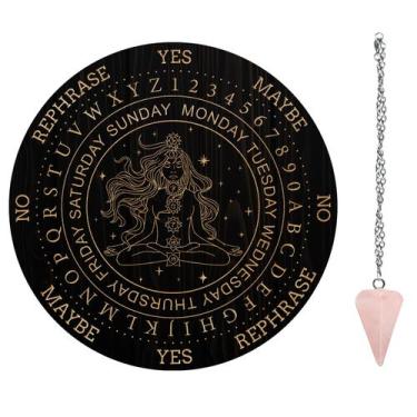 Imagem de Conjunto de tábuas de pêndulo AHANDMAKER Wooden Doseding Divination