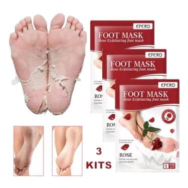 Imagem de 3 Kits Meia Esfoliante Removedor Pele Morta Pés Peeling - Efero