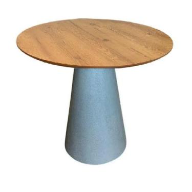 Imagem de Mesa de Apoio Cone Base Cimento Texturizado - Tampo Antíqua 60 cm Altu