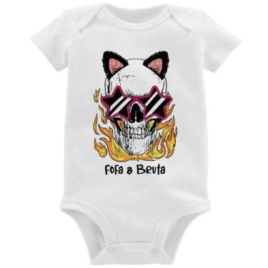 Imagem de Body Bebê Fofa & Bruta - Foca na Moda, Branco, P