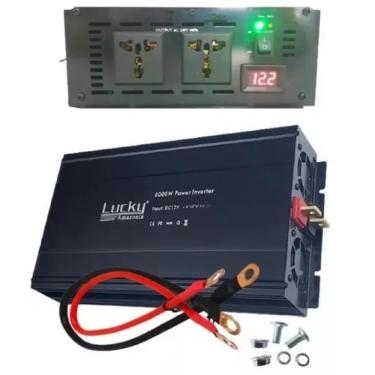 Imagem de Inversor de Energia 6000w 12v Para Ac 220v 60hz Conversor de Onda Senoidal Tensão Caminhão Carro