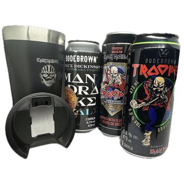 Imagem de Kit 3 Cervejas Iron Maiden 473Ml + Copo Térmico 500Ml + Tampa