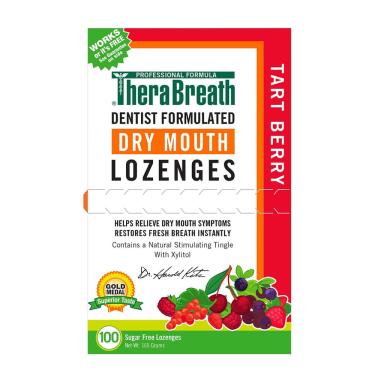 Imagem de Pastilhas para boca seca TheraBreath Tart Berry Flavor 100 unidades