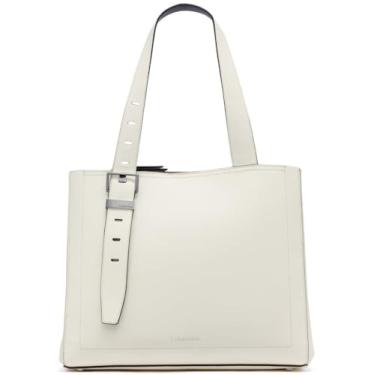 Imagem de Calvin Klein Bolsa Lowen com compartimento triplo, branca/preta, tamanho único, Branco/preto, One Size