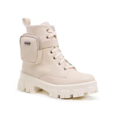 Imagem de Coturno Feminino Tratorado + Bolsinha Bag Lateral Removível - Novo Háb