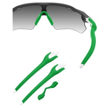 Imagem de HILEEN Óculos de sol brancos de substituição para óculos de sol Oakley Radar EV Path Pitch Advancer - Verde escuro