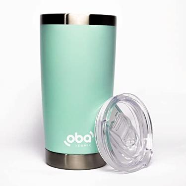 Imagem de Copo Térmico Abridor Cerveja Embutido Tampa 591ml Verde Neon