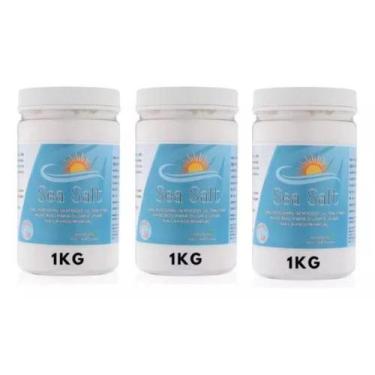 Imagem de Cloreto De Sódio 1kg Lavagem Nasal Soro Fisiológico Pó Kit 3 - Sea Sal