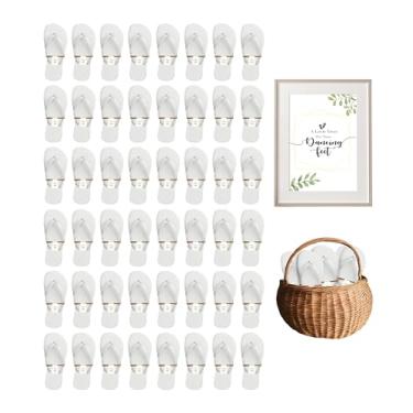 Imagem de 48 pares de chinelos em massa para convidados de casamento, chinelos de para recepções de casamento, embrulhado individualmente, muitas cores, Branco, Medium Women/One Size Men