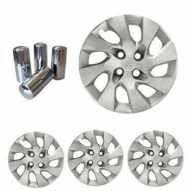 Imagem de Jogo Calota Aro 15 Onix Prisma 2014 à 2016 + Selo Resinado + Tampa Ventil Cromada