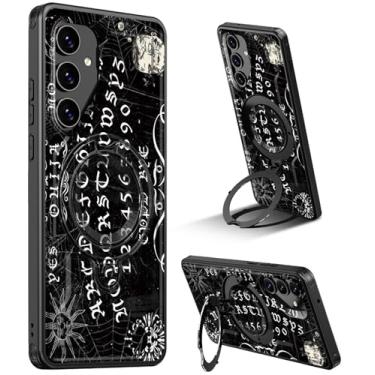 Imagem de Capa robusta para Samsung Galaxy S25/S24 com anel giratório de 360°, suporte magnético para carro, camada dupla à prova de choque de nível militar, capa protetora robusta de corpo inteiro, placa Ouija