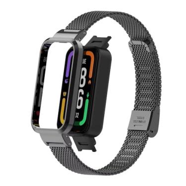 Imagem de T-BLUER Pulseira de substituição de aço inoxidável para Xiaomi Redmi Smart Band Pro, pulseira inteligente para Xiaomi Redmi Smart Band Pro