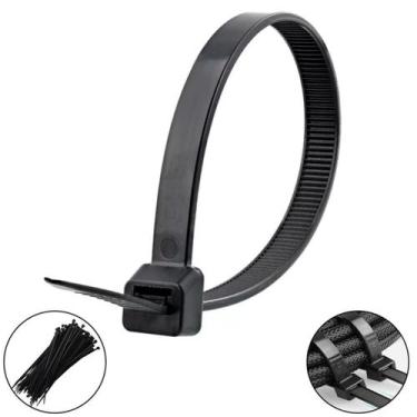 Imagem de Kit 100 Abraçadeira Nylon Fita Amarração Cinta 57mm 12cm - Hutz