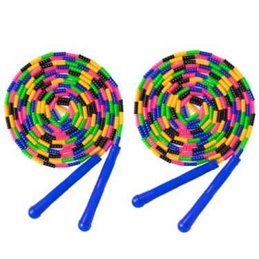 Imagem de Corda de pular dupla holandesa da Hipeakboo, 4,5 m, pacote com 2 cordas de pular longas para crianças e adultos