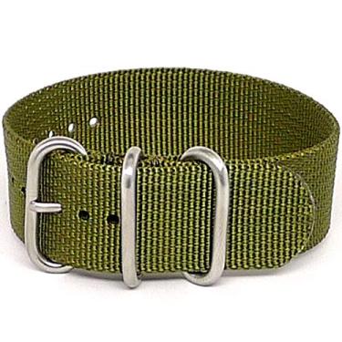 Imagem de Da Luca Pulseira de relógio militar de nylon balístico (fivela fosca), 18 mm, 20 mm, 22 mm, 24 mm, 26 mm, Oliva, 20mm, alça, militar