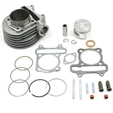 Imagem de Glixal Kit de cilindro ATMT1-017 GY6 150cc 57,4 mm com kit de pistão 4 tempos 152QMI 157QMJ TAOTAO JONWAY ZNEN Roketa ATV Moped Go-Kart