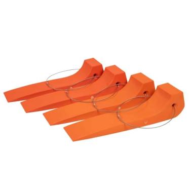 Imagem de (Pacote com 4) Patins de pneu para caminhão de reboque Wrecker Rollback Carrier Safety Orange