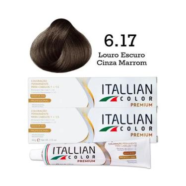Imagem de 2 Unidades Coloração Itallian Color 6.17 Louro Escuro Cinza Marrom - I