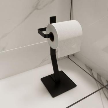 Imagem de Suporte Porta Papel Higiênico Chão Banheiro Lavabo Papeleira - BHS Met