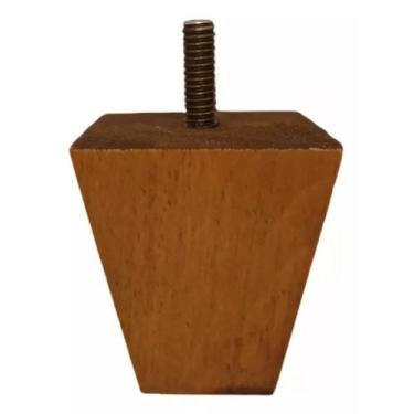 Imagem de Kit 06 Pés Trapézio 9cm Madeira Tabaco E Mel Para Sofá - Ralph Couch, 