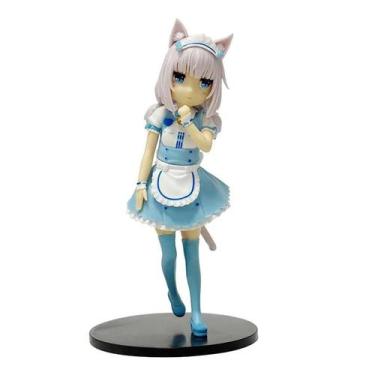 Imagem de 18cm NEKOPARA Anime Chocola Maid Action Figure Kawaii PVC Modelo Bonec