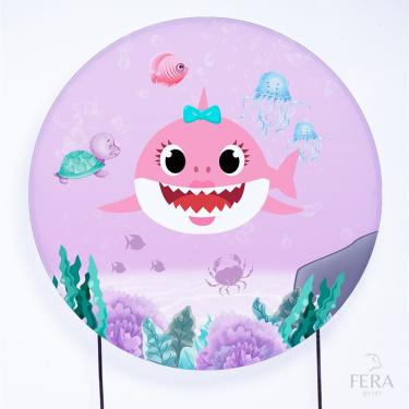 Imagem de Painel Decorativo para Festa 1,80x1,80 metros Vesti Fácil com Elástico Baby Shark - Fera Print