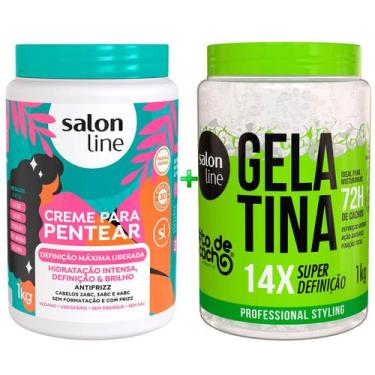 Imagem de Kit Gelatina + Creme Definição Máxima 1kg SaLon Line