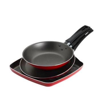 Imagem de Conjunto De Panelas Brinox Garlic Antiaderente 3 Peças Vermelho