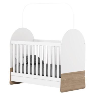 Imagem de Berço / Mini Cama Henn I30-190 Magia 110x132x68cm, BRANCO/JEQUITIBA HP