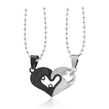 Imagem de Mandala Crafts Colar para casais dele e dela, melhores amigas, melhores amigas, para 2, Aço inoxidável