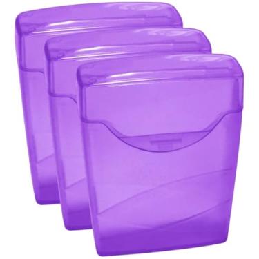 Imagem de Estojo Organizador Grande para Porta Cotonete Hastes 3 Und (Lilás)