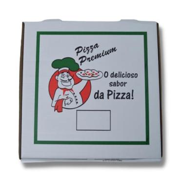 Imagem de Embalagem Quadrada para Pizza nº 35 com 50 Unidades | Papelão Quadriculado 35x35x4cm