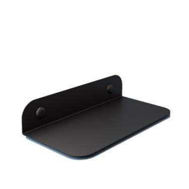 Imagem de Prateleira Adesiva Flex 20x10 cm em Alumínio Preto Fosco, Resistente, Durável e Anticorrosão, Ideal para Banheiro, Cozinha, Área Externa, Instalação Fácil com Parafusos ou Fita Dupla Face