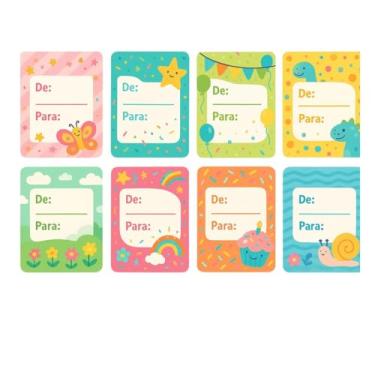 Imagem de Cartela De Adesivos De/para 3x4cm Presente Sortidos F:205 (1 Folha)