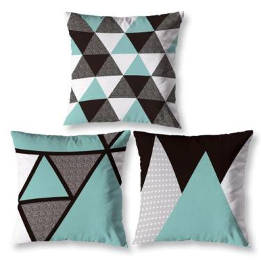 Imagem de Kit 3 Almofadas Cheias 40cm x 40cm Decorativas Estampadas Digital Colo