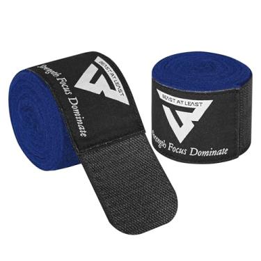 Imagem de Envoltórios de mão de boxe, luvas internas de 450 cm com alça para polegar | Proteção elástica da junta para artes marciais | Luvas macias para Muay Thai, Kickboxing, MMA, saco de pancadas masculino e