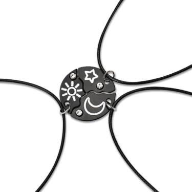 Imagem de Colares combinando para mulheres, irmãs, presentes de Natal da irmã, para 3 amigos, presente de aniversário, para 3 colares de amizade de longa distância para 3