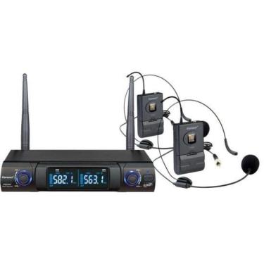 Imagem de Microfone Sem Fio Headset Duplo Karsect Ks248Dh Preto