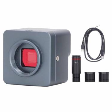 Imagem de Câmera de Microscópio USB 4K 8MP Ocular Eletrônico Digital Com Lente Zoom 0,5X e Adaptador de 30mm 30,5mm para Exposição de Equilíbrio de Branco