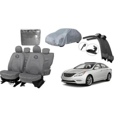 Imagem de Conjunto capa couro Sonata com brinde limpador - iron tech