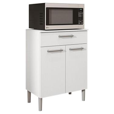 Imagem de Balcao Multiuso Para Microondas 84x61 Cm Diamante Ktp Branco Supremo