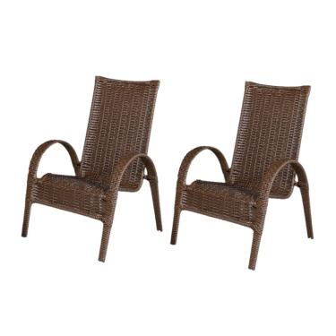 Imagem de Kit 2 Cadeiras Paris Area Externa, Jardim Junco Envelhecido